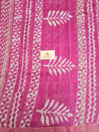 Handblock Printed Maheshwari Silk Cotton Saree