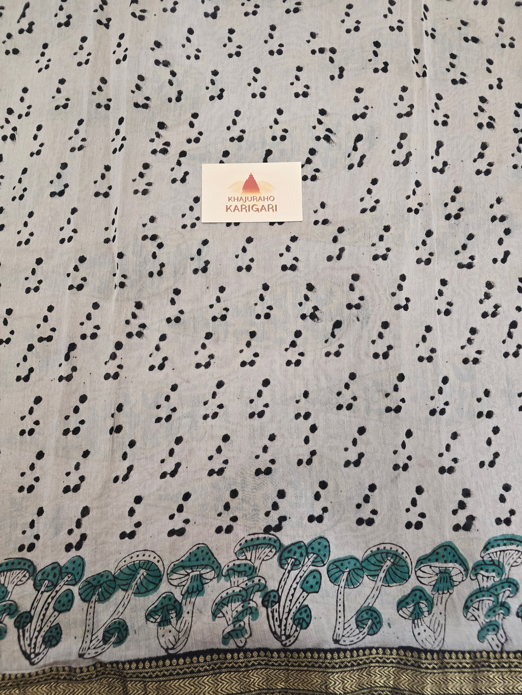 Handblock Printed Maheshwari Silk Cotton Saree