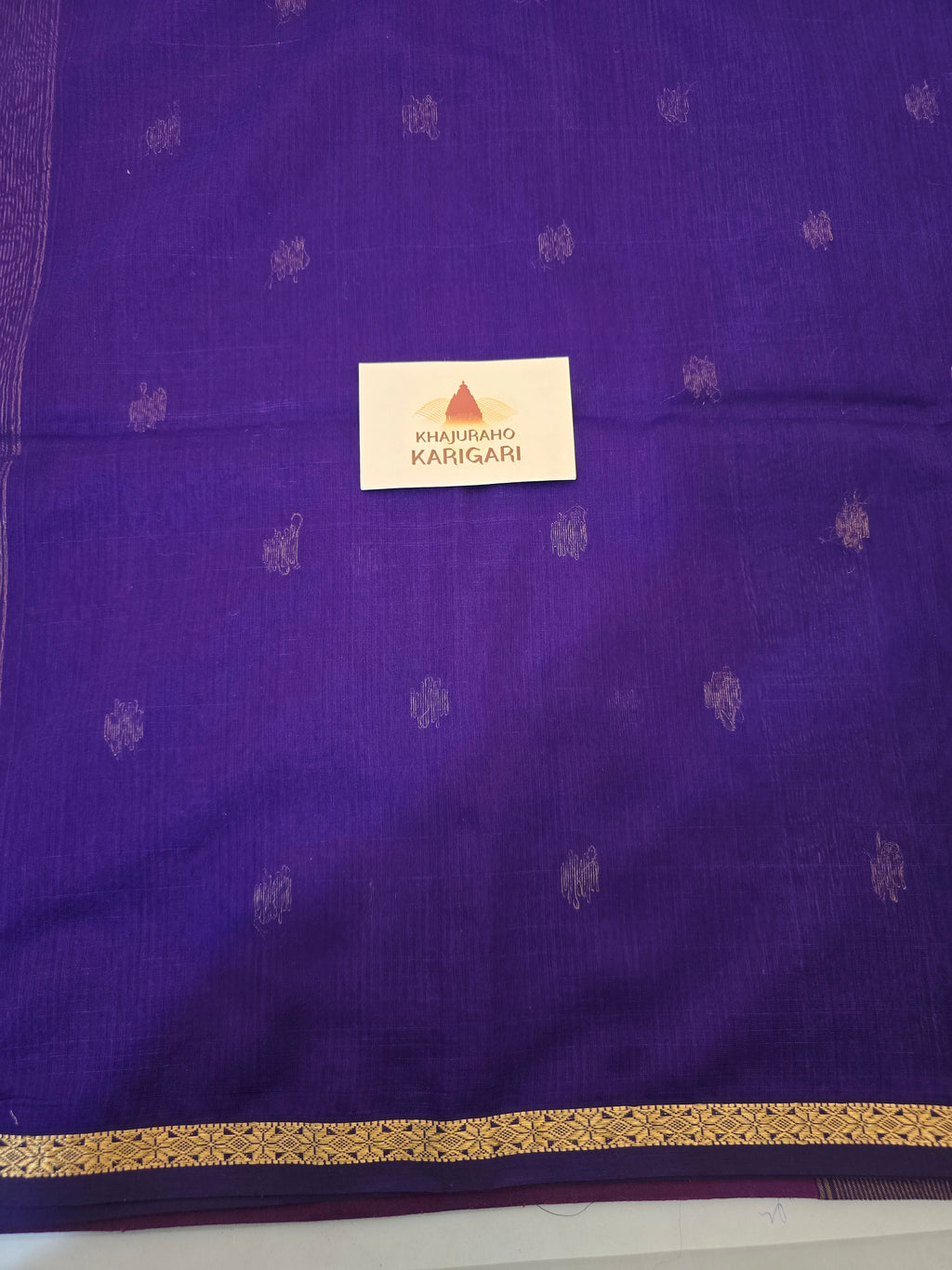 Pure Handwoven Star Boota Maheshwari Saree - Pink and Purple