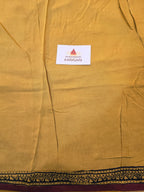 Natural Dyed Bagh Handblock Printed Dola Silk Saree - Mustard Yellow