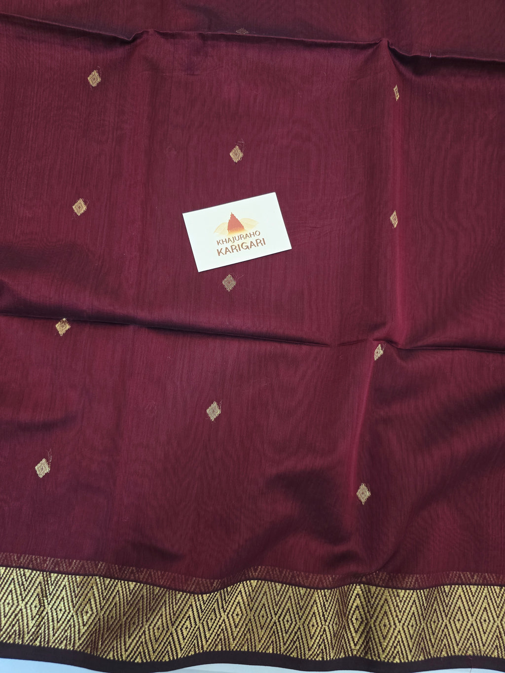 Nayantara Handwoven Maheshwari Saree - Maroon