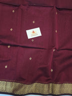 Nayantara Handwoven Maheshwari Saree - Maroon