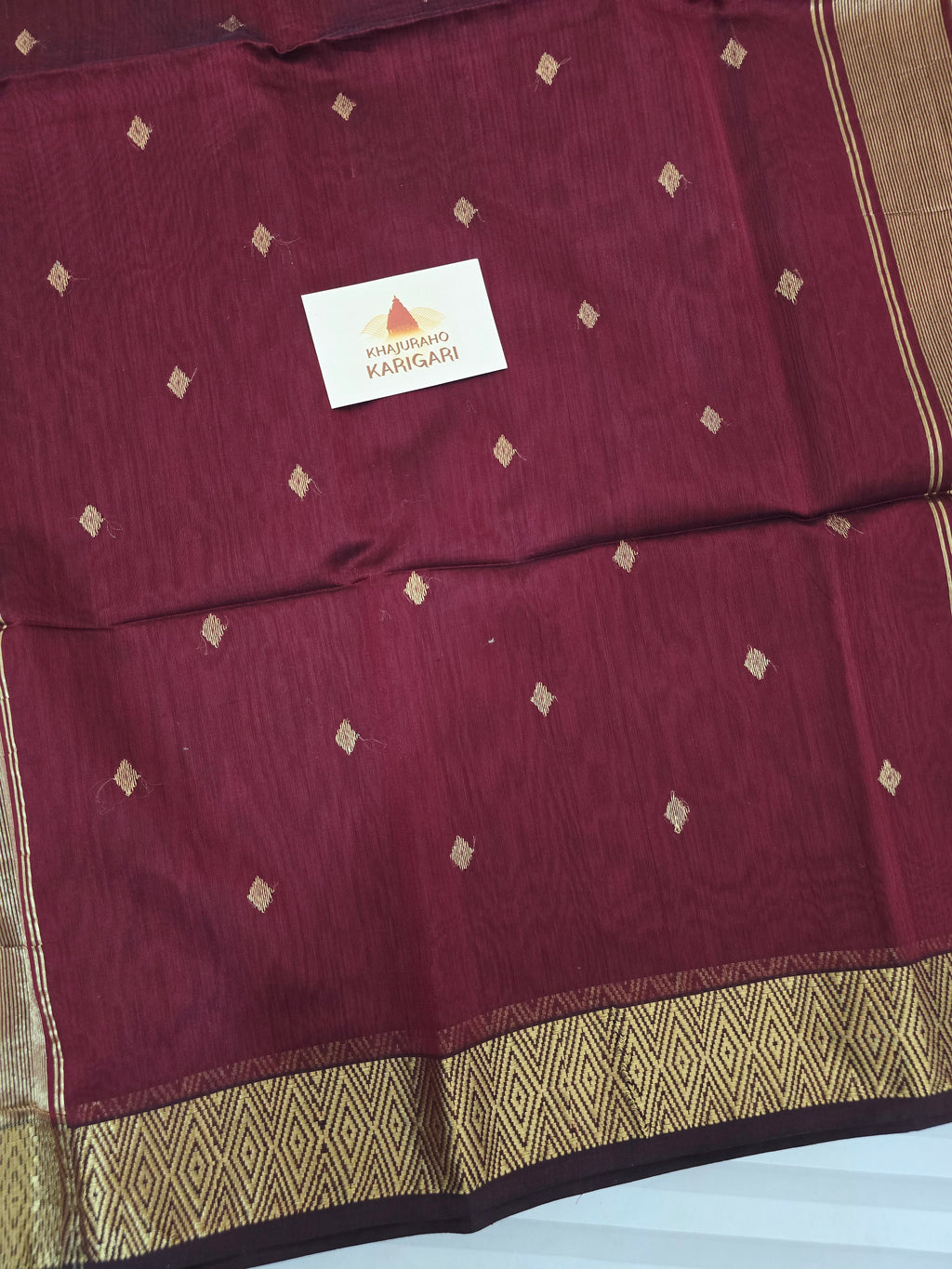Nayantara Handwoven Maheshwari Saree - Maroon