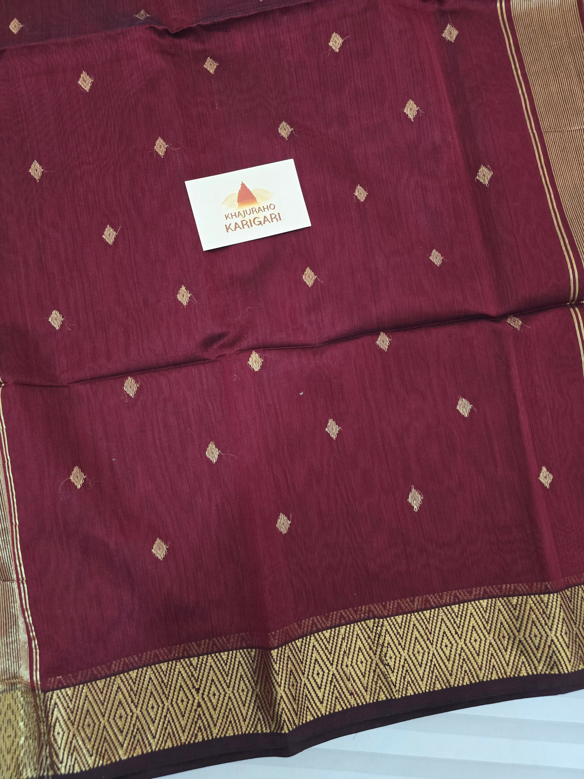Nayantara Handwoven Maheshwari Saree - Maroon
