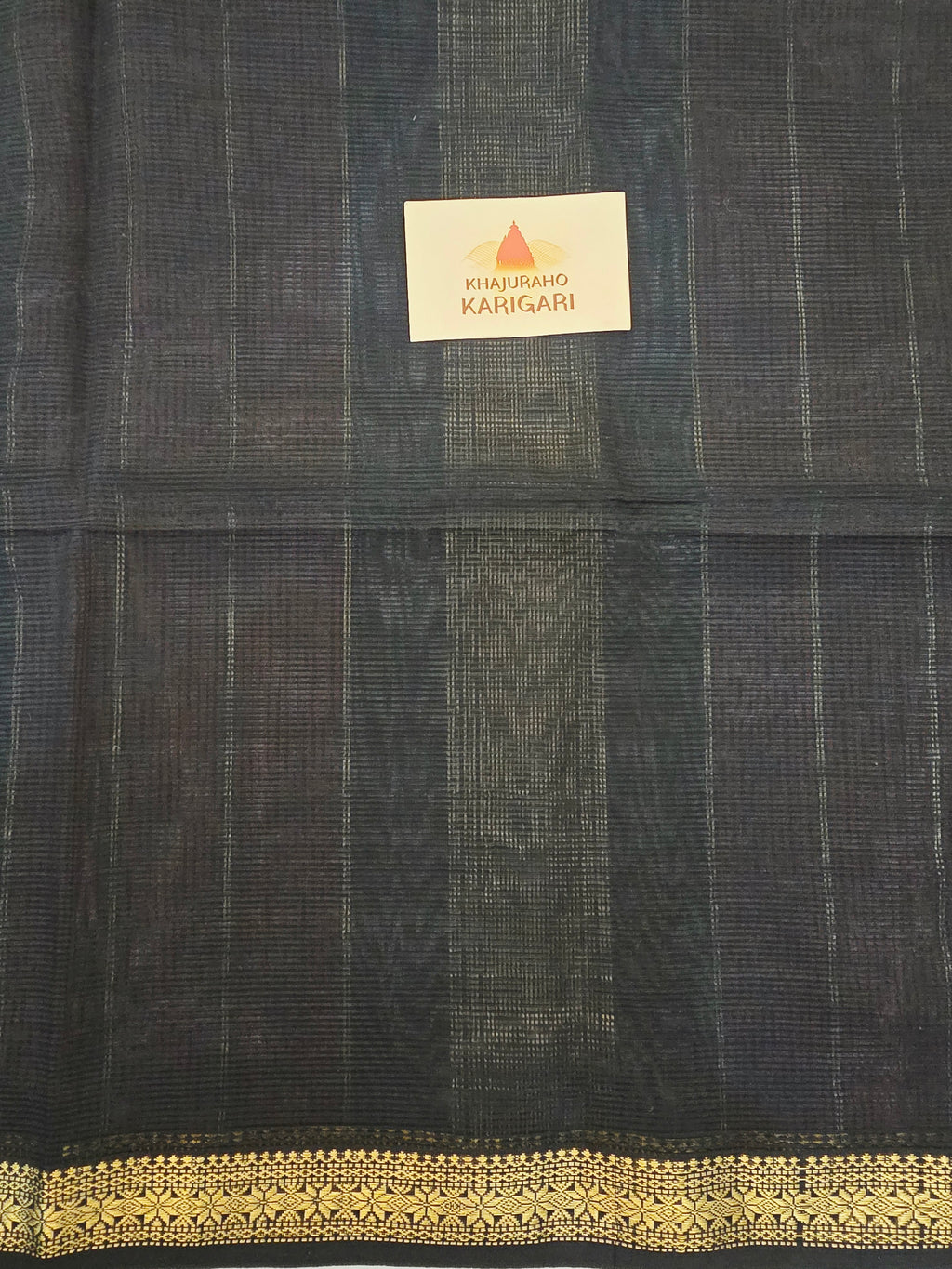 Maheshwari Silk Garbh Reshami Saree - Wine Black