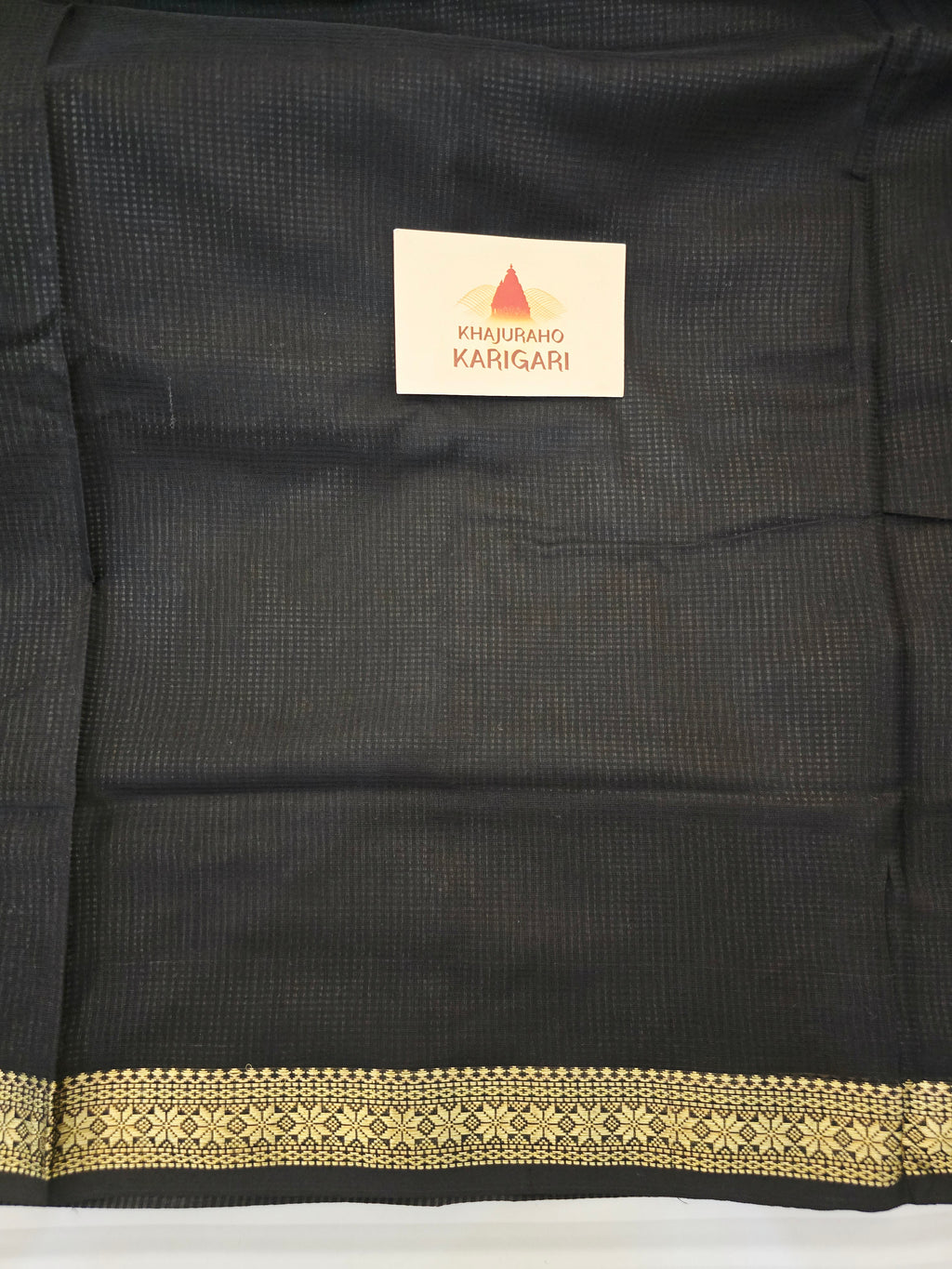 Maheshwari Garbh Reshami Saree - Green Black