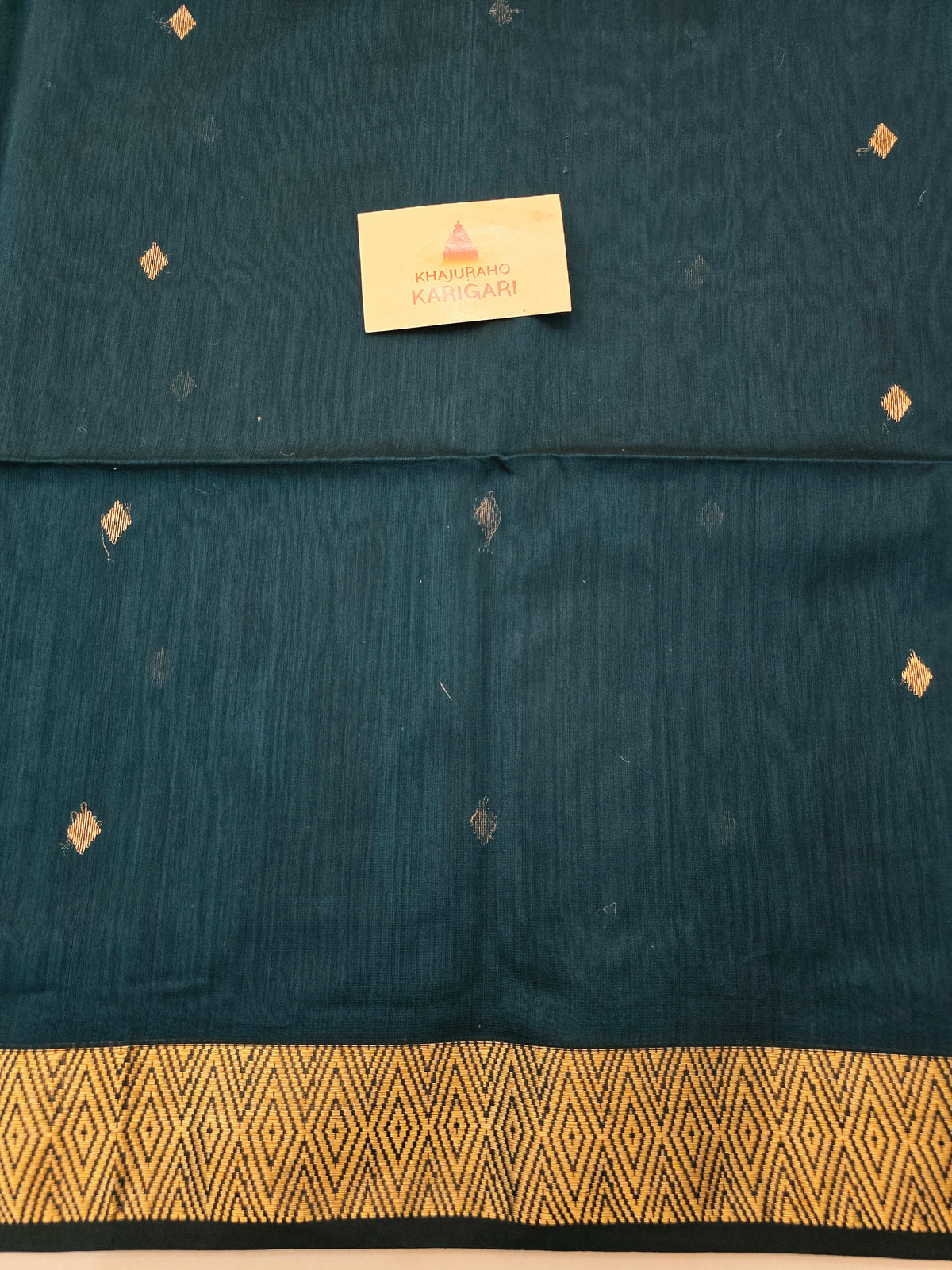 Nayantara Handloom Maheshwari Saree Teal Blue